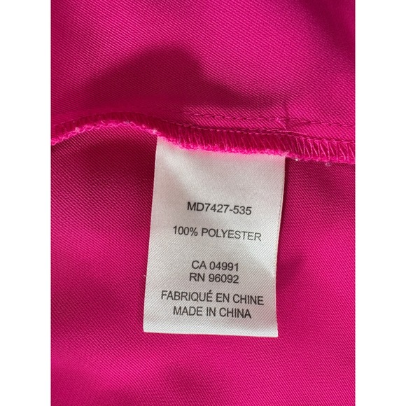 Carolina Belle Montreal Hot Pink One Shoulder Ruffle Cocktail Dress MD7427-535 4 - Picture 12 of 12